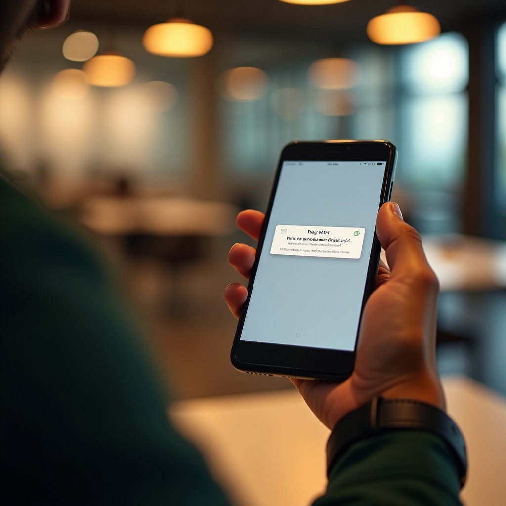 Smartphone-Bildschirm zeigt eine Benachrichtigung über eine wichtige KPI-Abweichung